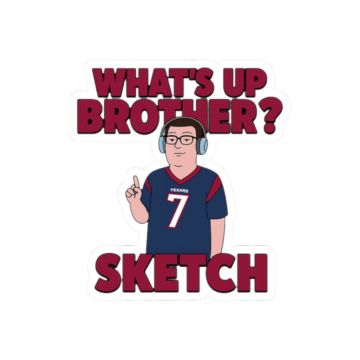 What's Up Brother? Funny Vinyl Sticker Decal - alternate angle 3, merchandise