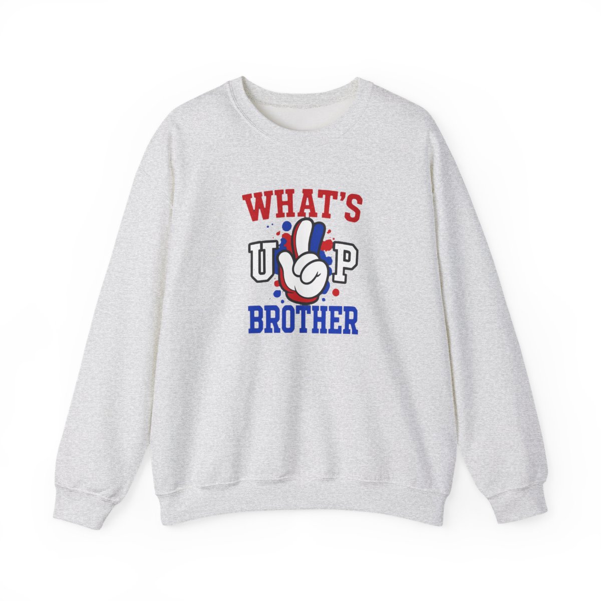 What's Up Brother Casual Crewneck Sweatshirt - alternate angle 2, merchandise