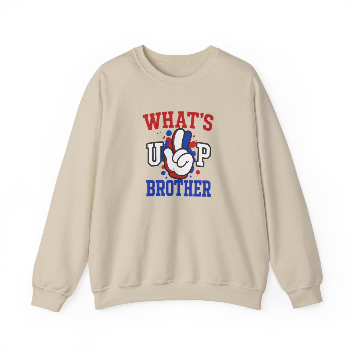 What's Up Brother Casual Crewneck Sweatshirt - alternate angle 4, merchandise