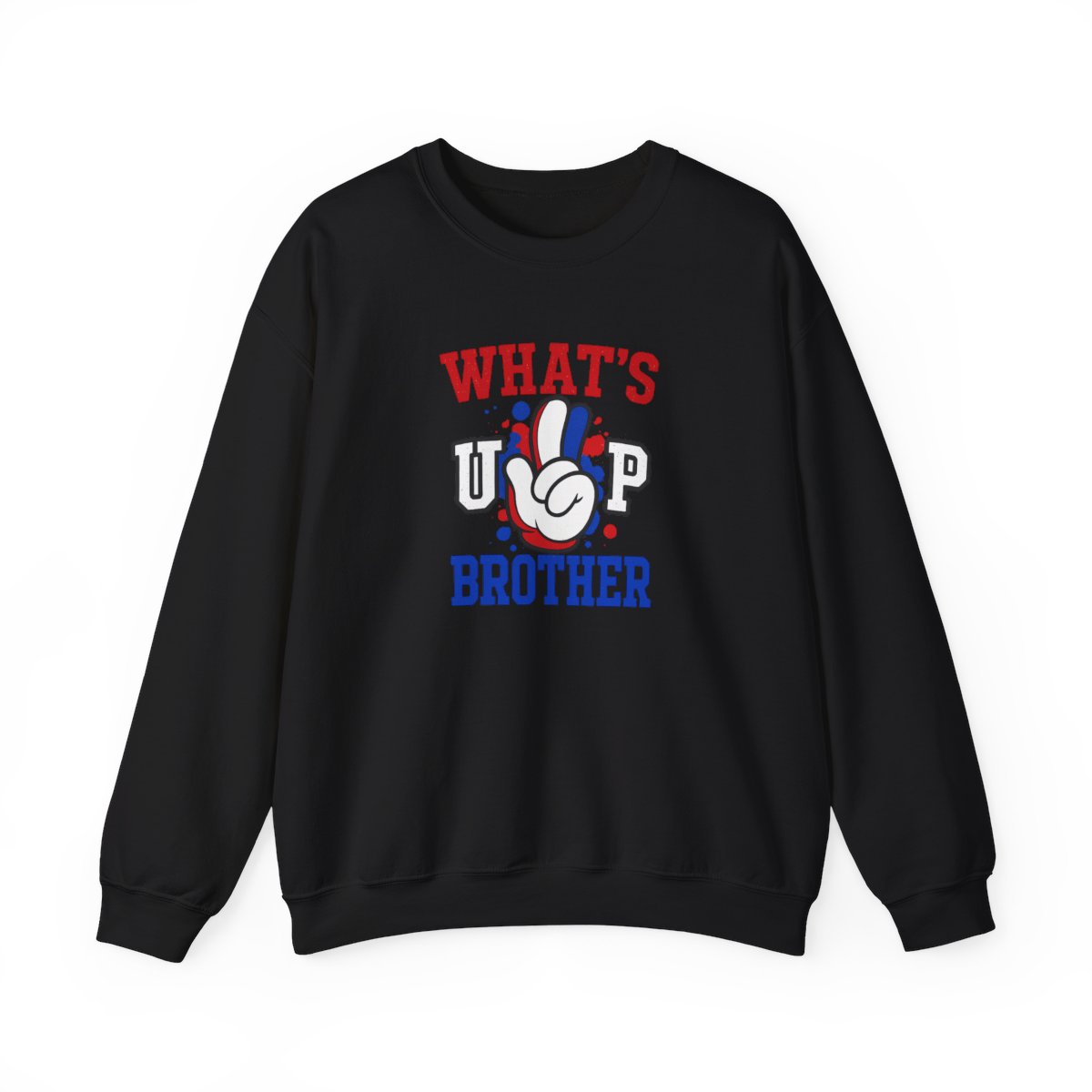 What's Up Brother Casual Crewneck Sweatshirt - alternate angle 3, merchandise