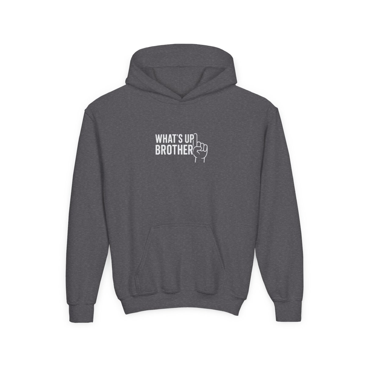Funny Streamer 'What's Up Brother' Sketch Kids Hoodie - alternate angle 4, merchandise