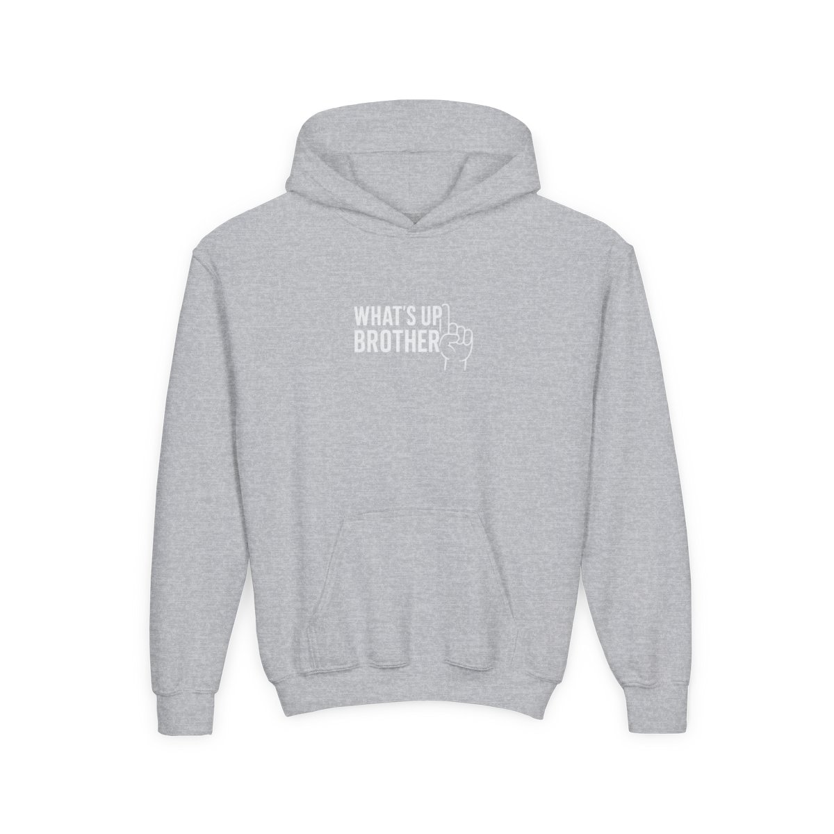 Funny Streamer 'What's Up Brother' Sketch Kids Hoodie - alternate angle 2, merchandise