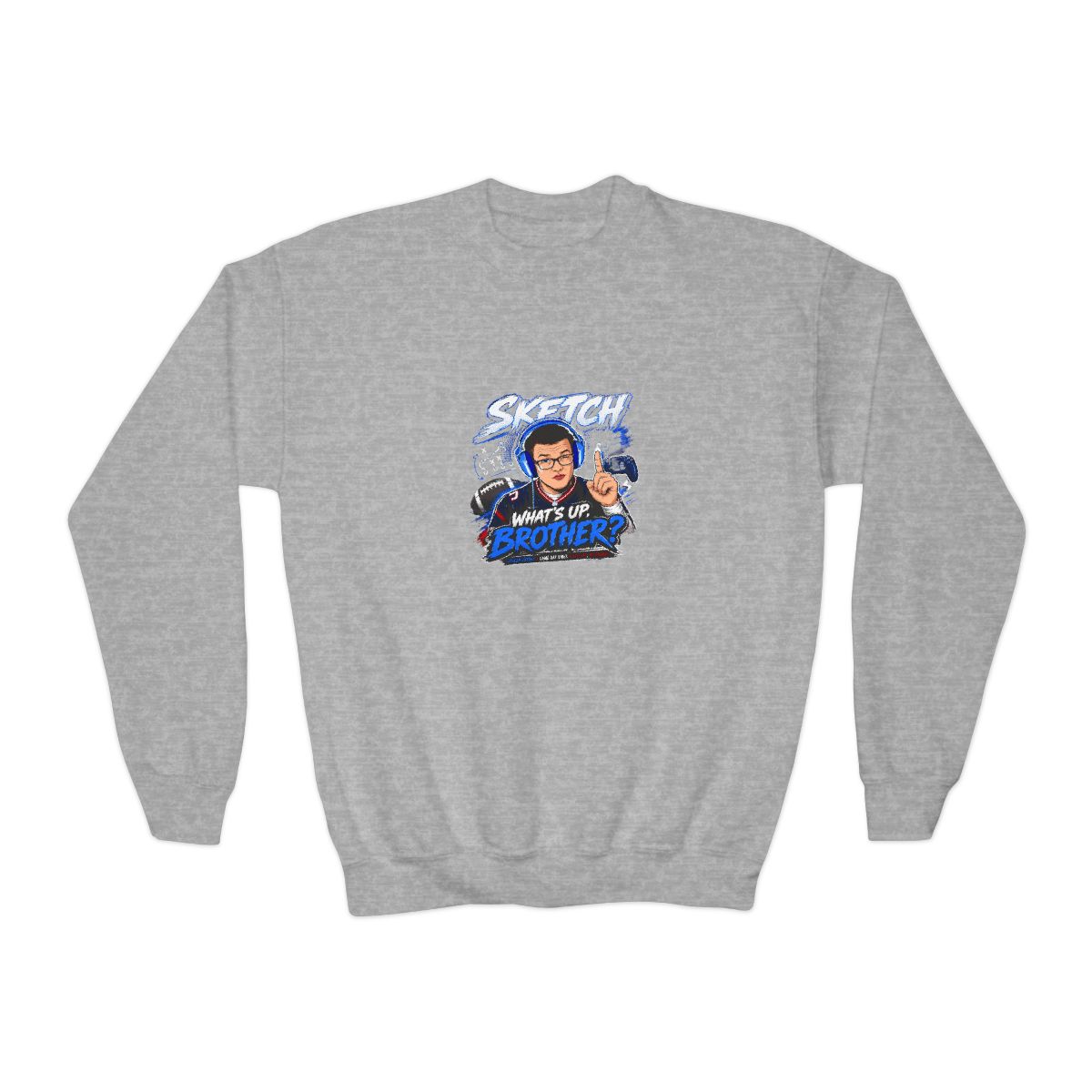 Sketch Crewneck Kids Sweatshirt - alternate angle 2, merchandise