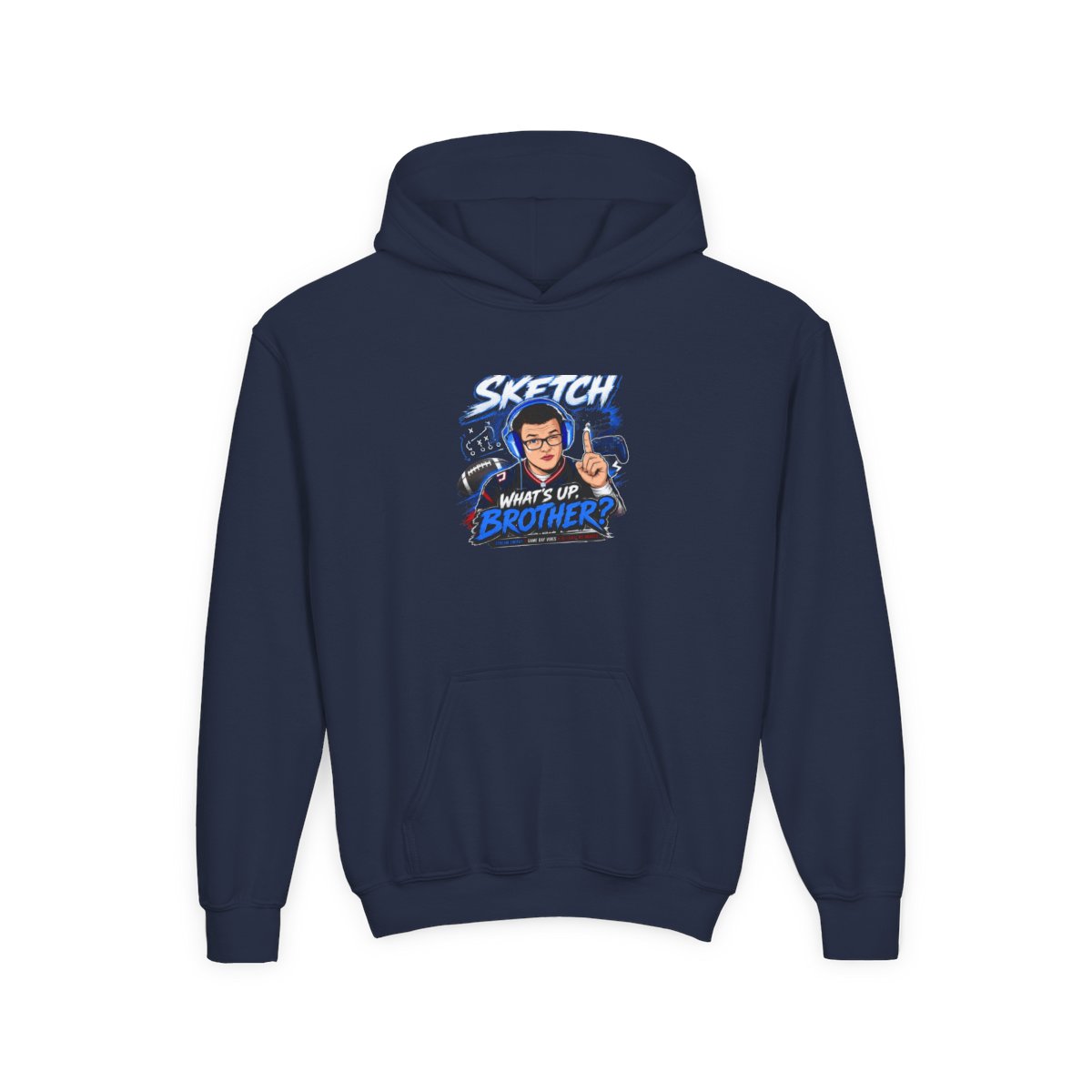 Sketch Hoodie #4 Unisex Kids Hoodie - alternate angle 5, merchandise