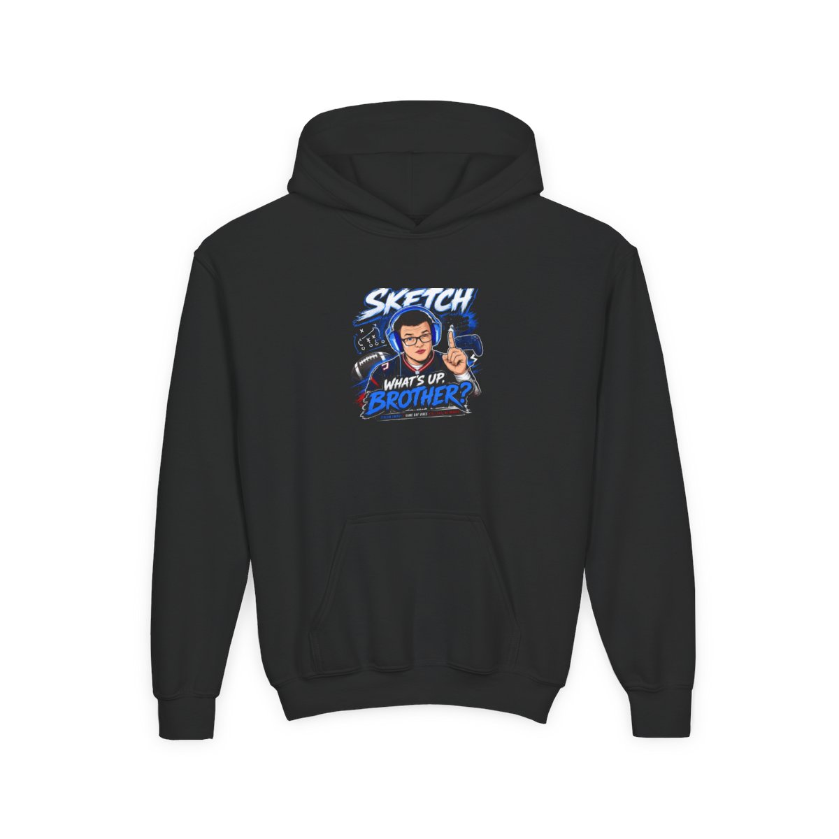 Sketch Hoodie #4 Unisex Kids Hoodie - alternate angle 2, merchandise