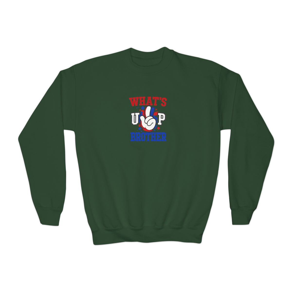 What's Up Brother Casual Crewneck Kids Sweatshirt - alternate angle 5, merchandise