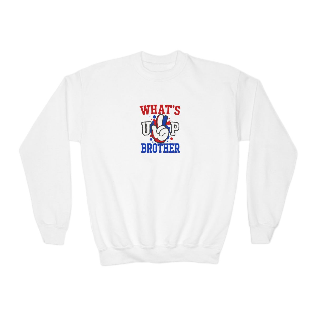 What's Up Brother Casual Crewneck Kids Sweatshirt